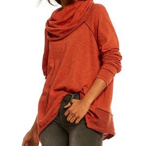 Burnt Orange FP Beach Cowl Neck Sweater